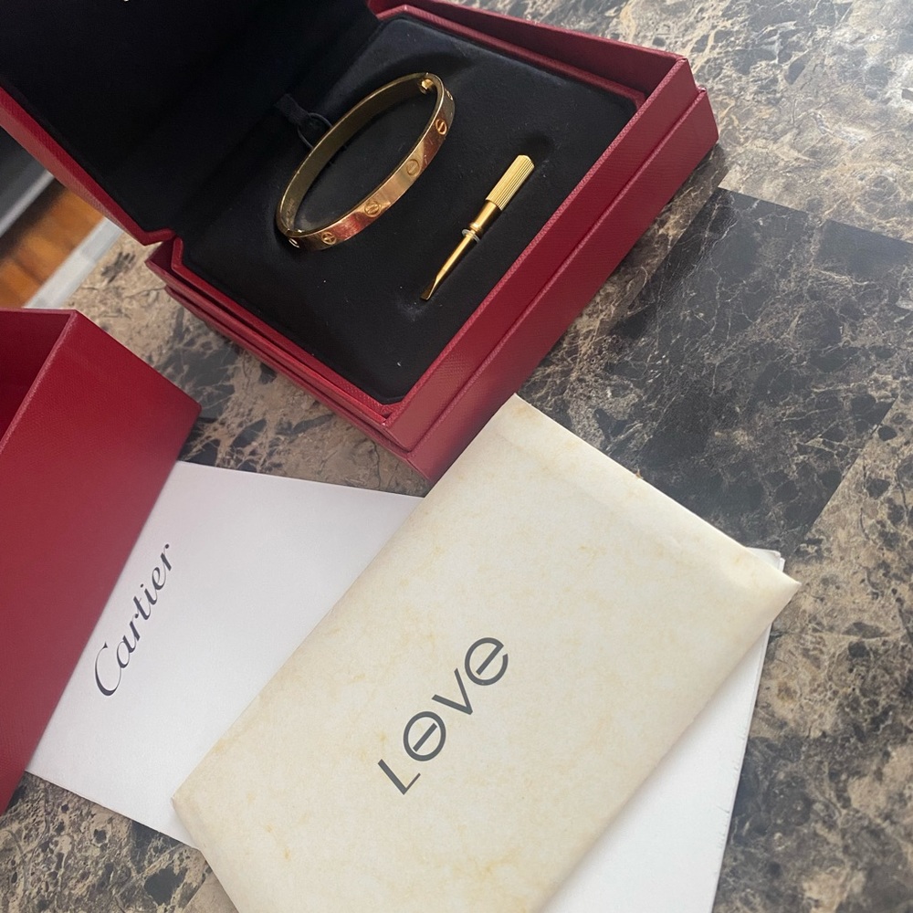 Cartier Love Bracelet Size 18cm Yellow Gold - Picture 5 of 6
